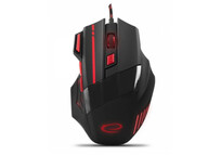 Ratón Esperanza EGM201R USB 2400 DPI Negro Rojo 7 Botones Iluminado