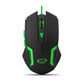 Ratón Esperanza MX205 Fighter USB 2400DPI Negro Verde Iluminación Ergonomía