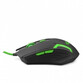 Ratón Esperanza MX205 Fighter USB 2400DPI Negro Verde Iluminación Ergonomía