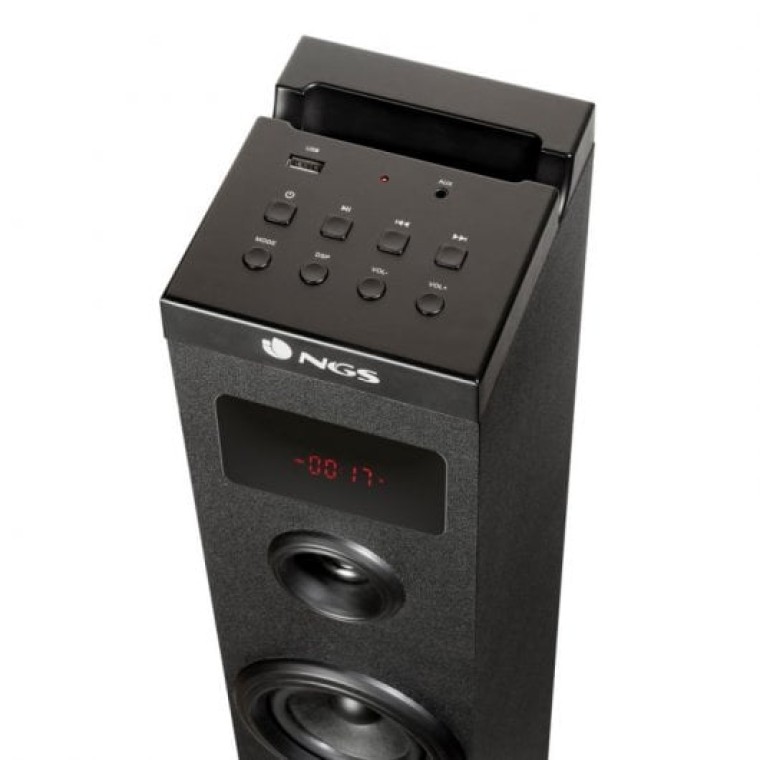 NGS Sky Charm Torre de Sonido Bluetooth 50W Negra