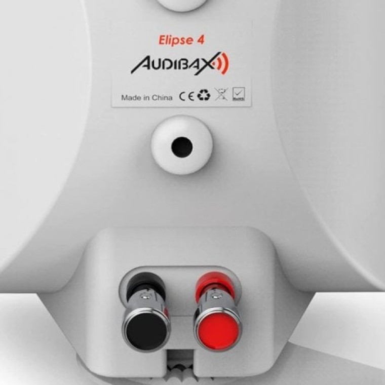 Audibax Elipse 4 Pareja de Altavoces HiFi con Soporte de Pared 2 Vías 20W Blancos