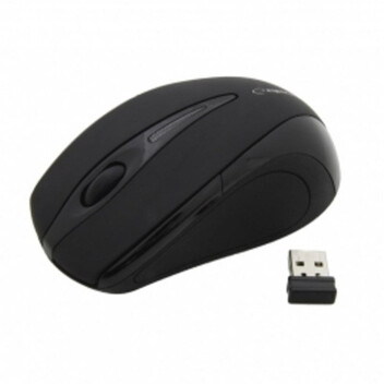 Ratón Esperanza EM101K Inalámbrico RF 1000DPI Negro Ambidiestro Ergonomía Goma Ratón Esperanza EM101K Inalámbrico RF 1000DPI Negro Ambidiestro Ergonomía Goma