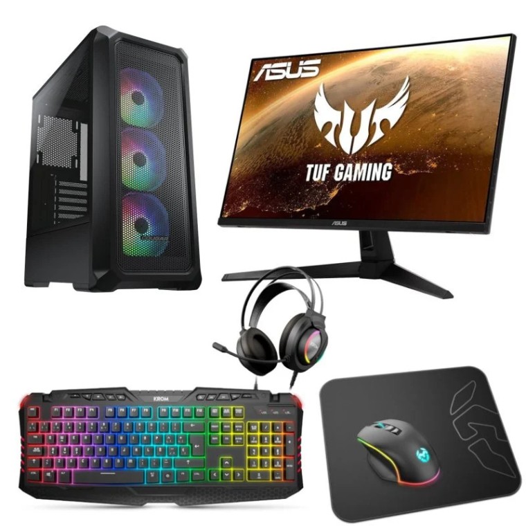 Epical-Q Pack Gplus46 Intel Core i7-12700F/32GB/1TB SSD/RTX 4060 + 27" 165Hz FHD IPS + Combo Gaming