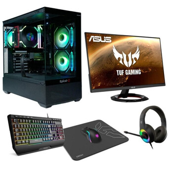 Ordenador Sobremesa Epical-Q Pack Gaming Epic105 AMD Ryzen 5 8400F 32GB 1TB SSD RTX 5060Ti Monitor 2