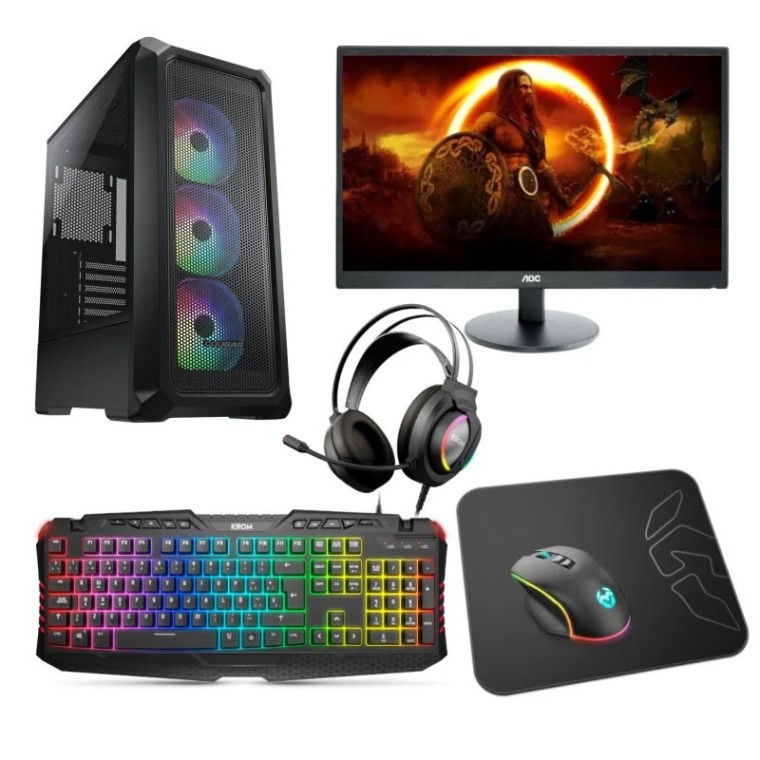 Epical-Q Pack GPlus10 AMD Ryzen 5 5600G/16GB/1TB SSD + Monitor 23.6" 75Hz + Combo Gaming