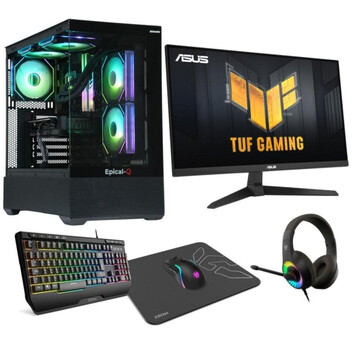 Ordenador Sobremesa Epical-Q Pack Gaming Epic117 AMD Ryzen 7 9700X 32GB 1TB SSD RTX 5070 Monitor 27"