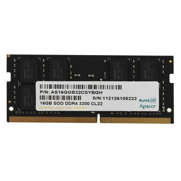 Apacer DDR4 SO-DIMM 3200MHz PC4-25600 16GB CL22 Apacer DDR4 SO-DIMM 3200MHz PC4-25600 16GB CL22