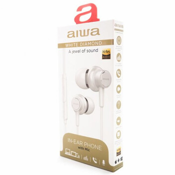 Aiwa ESTM-500BK Auriculares Intrauditivos Blancos