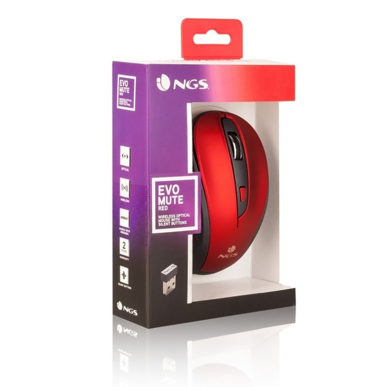 NGS Evo Ratón Wireless Rojo