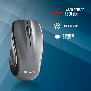 Ratón NGS inalámbrico 3200 DPI recargable láser bluetooth multidispositivo silencioso