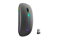 Ratón Ewent inalámbrico 1600 DPI Bluetooth 5.2 Silencioso RGB Recargable Ultra Slim