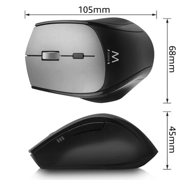 Ewent Ratón Inalámbrico Dual con Click Silencioso 2400DPI Negro Ewent Ratón Inalámbrico Dual con Click Silencioso 2400DPI Negro