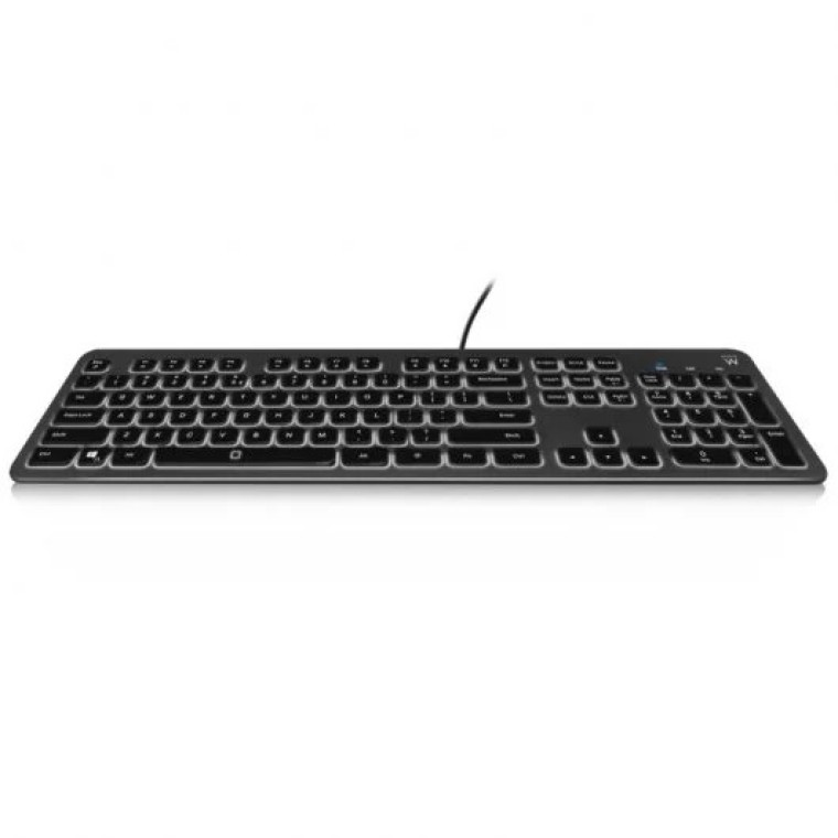 Ewent EW3269 Teclado Compacto Retroiluminado USB Negro