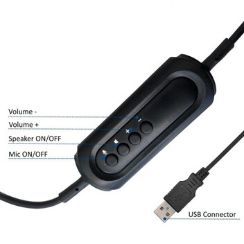 Ewent EW3565 Auriculares con Micrófono USB Blanco/Negro Ewent EW3565 Auriculares con Micrófono USB Blanco/Negro