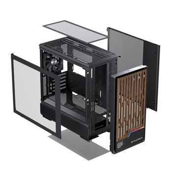 Torre PC Torre Einarex PM400 Core Black Micro ATX/Mini-ITX Acero Vidrio Refrigeración Líquida