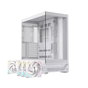 Torre PC Torre Einarex PRISMA S800 RGB White Cristal Espejo Soporte 10 Ventiladores ATX