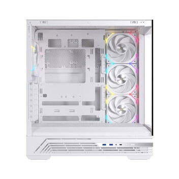 Torre PC Torre Einarex PRISMA S800 RGB White Cristal Espejo Soporte 10 Ventiladores ATX