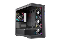 Torre PC Caja PC Einarex Zenith ZM800 RGB Black, Vidrio Templado, Soporta 10 Ventiladores, Refrigera