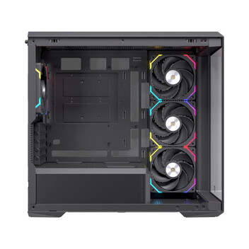 Torre PC Caja PC Einarex Zenith ZM800 RGB Black, Vidrio Templado, Soporta 10 Ventiladores, Refrigera