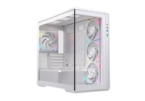 Torre PC Caja PC Einarex Zenith ZM800 RGB White Midi Tower panorámica soporte 10 ventiladores Torre PC Caja PC Einarex Zenith ZM800 RGB White Midi Tower panorámica soporte 10 ventiladores