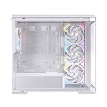 Torre PC Caja PC Einarex Zenith ZM800 RGB White Midi Tower panorámica soporte 10 ventiladores Torre PC Caja PC Einarex Zenith ZM800 RGB White Midi Tower panorámica soporte 10 ventiladores