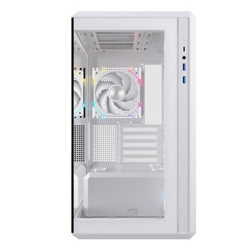 Torre PC Caja PC Einarex Zenith ZM800 RGB White Midi Tower panorámica soporte 10 ventiladores Torre PC Caja PC Einarex Zenith ZM800 RGB White Midi Tower panorámica soporte 10 ventiladores