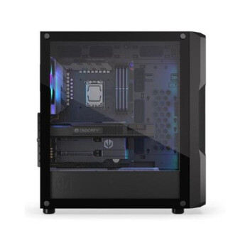 Torre PC Torre ENDORFY Regnum 400 ARGB 4x120mm GPU 370mm Cristal Templado ATX Negro