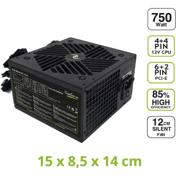 Fuente Alimentación Tecnoware Free Silent PRO ATX V2.31 750W Fuente Alimentación Tecnoware Free Silent PRO ATX V2.31 750W