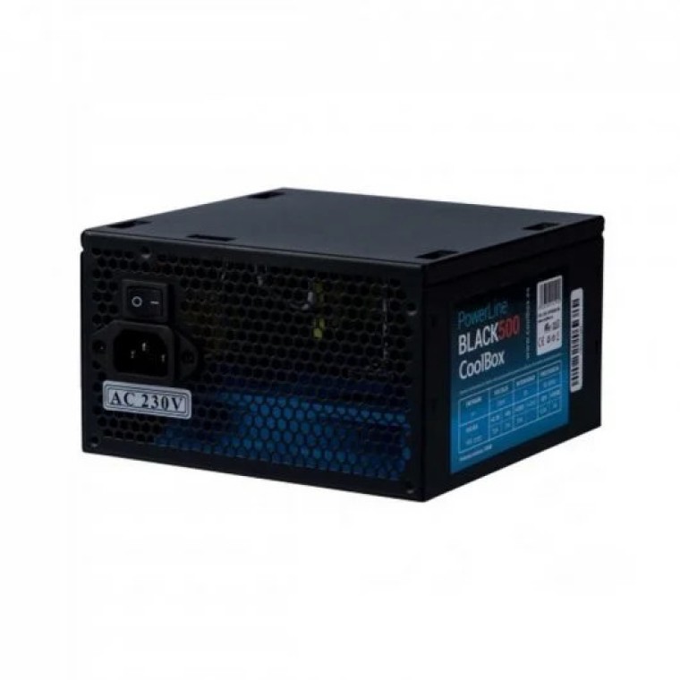 CoolBox Powerline Black Fuente de Alimentación 500W