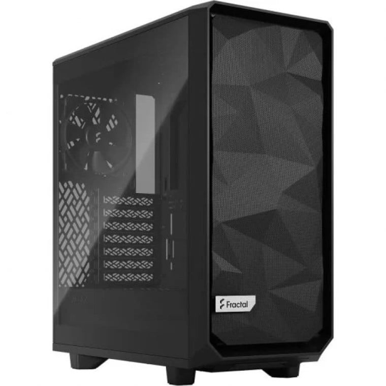 Fractal Design Meshify 2 Compact Lite TG Light Tint Mid Tower Cristal Templado USB 3.2 Negra