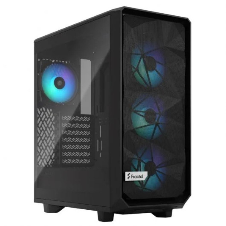 Fractal Design Meshify 2 Compact Lite RGB ATX Cristal Templado USB 3.2 Negra