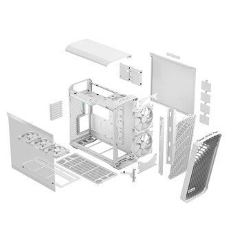 Torre PC Torre Fractal Design Torrent Blanco Acero Vidrio Templado ATX EATX Iluminación RGB