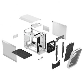 Fractal Design Torrent Nano Mini-ITX Cristal Templado USB-C Blanca