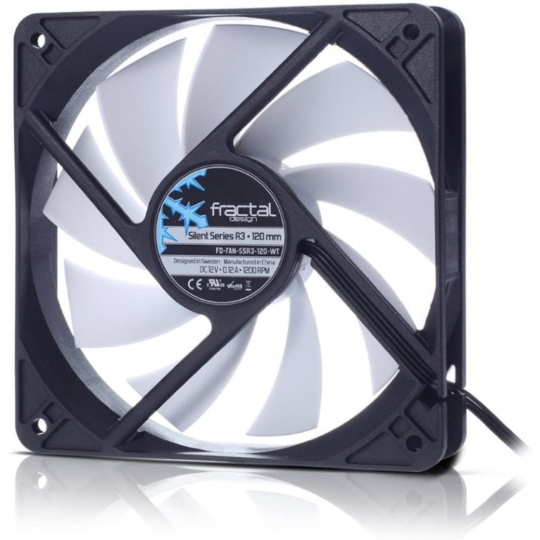 Fractal Design Silent Series R3 Ventilador 120 mm Negro/Blanco