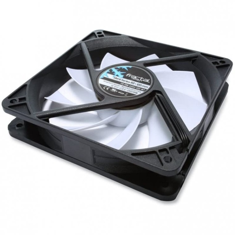 Fractal Design Silent Series R3 Ventilador 120 mm Negro/Blanco