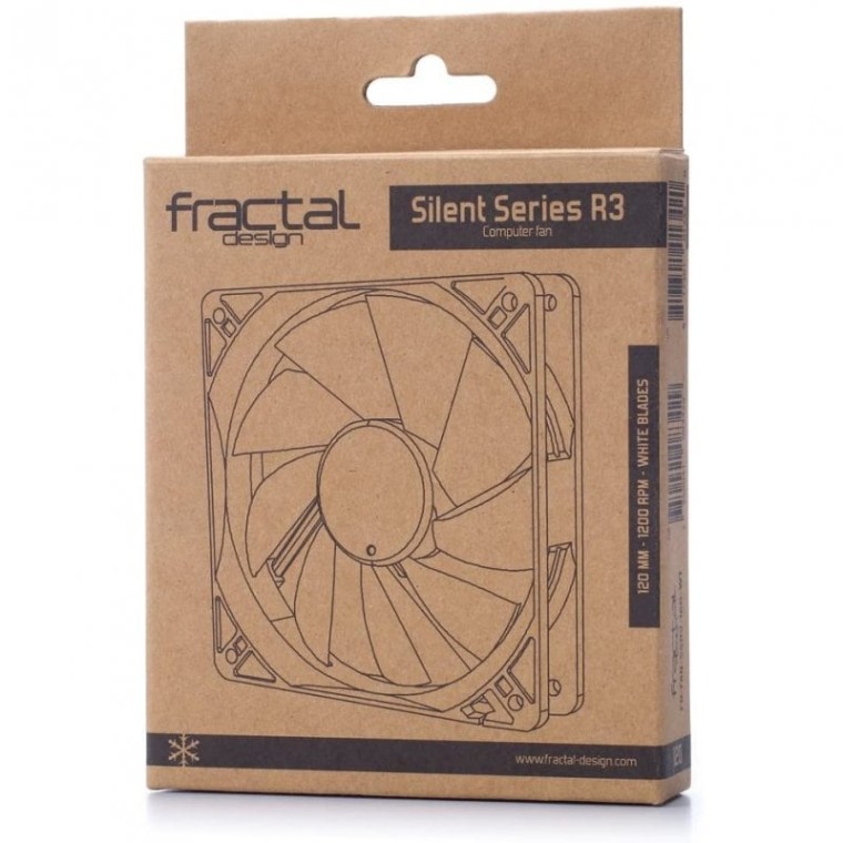 Fractal Design Silent Series R3 Ventilador 120 mm Negro/Blanco