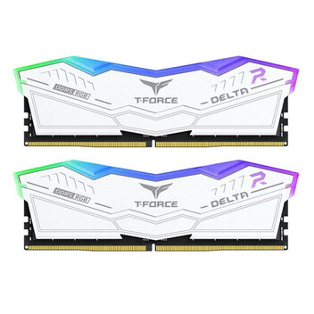 Memoria RAM Team Group Delta White RGB DDR5 6000MHz 32GB 2x16GB CL30 Dual AMD EXPO e Intel XMP Blanc