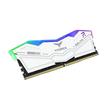 Memoria RAM Team Group Delta White RGB DDR5 6000MHz 32GB 2x16GB CL30 Dual AMD EXPO e Intel XMP Blanc