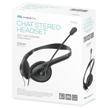 Omega FIS1020 USB Auriculares con Micrófono Negros