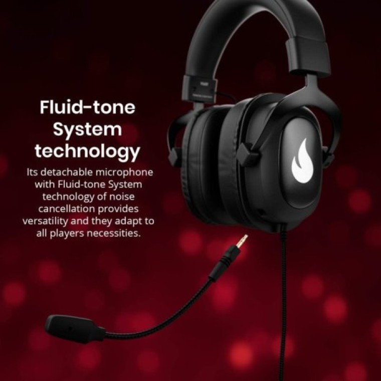 Flamefall Ymir Auriculares Gaming Micrófono Extraíble con Cancelación de Ruido Multiplataforma