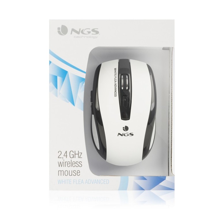 NGS White Flea Advanced Ratón Inalámbrico 1600DPI