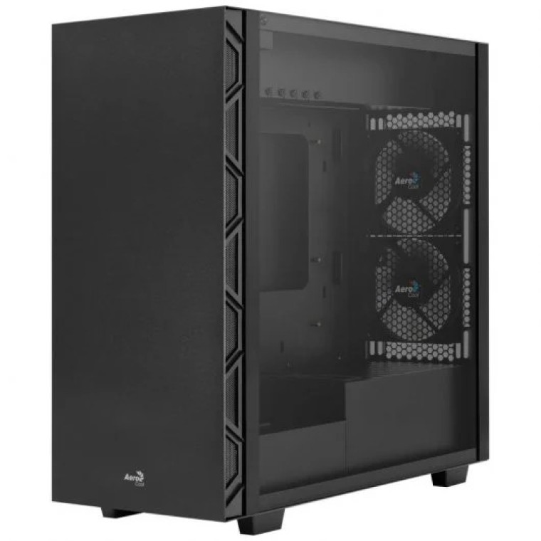 Aerocool Flo Cristal Templado USB 3.0 Negra