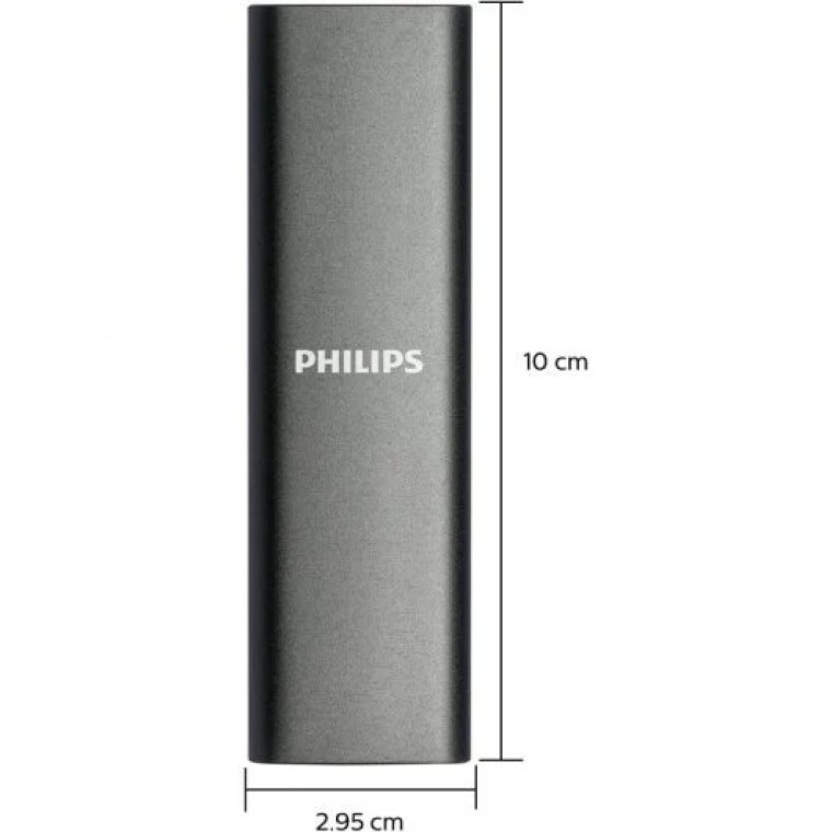 Philips FM25SS030P SSD Externo 250GB USB-C Gris Aluminio