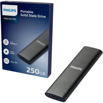 Philips FM25SS030P SSD Externo 250GB USB-C Gris Aluminio Philips FM25SS030P SSD Externo 250GB USB-C Gris Aluminio