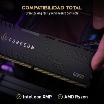 Memoria RAM Forgeon Cyclone PLUS V2 DDR4 3200 MHz 16GB 2x8GB CL16 Negra Memoria RAM Forgeon Cyclone PLUS V2 DDR4 3200 MHz 16GB 2x8GB CL16 Negra