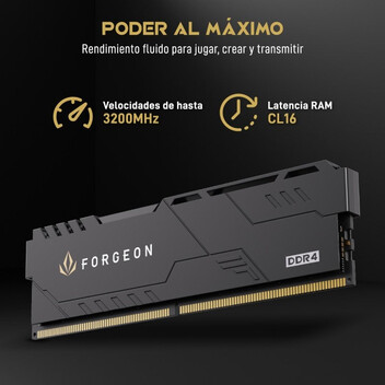 Memoria RAM Forgeon Cyclone PLUS V2 DDR4 3200 MHz 32GB 2x16GB CL16 Negra Memoria RAM Forgeon Cyclone PLUS V2 DDR4 3200 MHz 32GB 2x16GB CL16 Negra