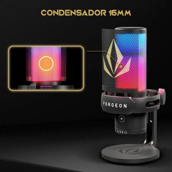 Forgeon Spell RGB Micrófono de Condensador USB