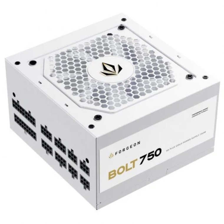 Forgeon Bolt PSU 750W 80+ Gold Full Modular Fuente de Alimentación Blanca