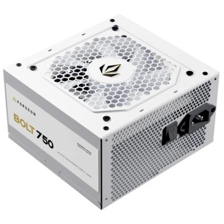 Forgeon Bolt PSU 750W 80+ Gold Full Modular Fuente de Alimentación Blanca