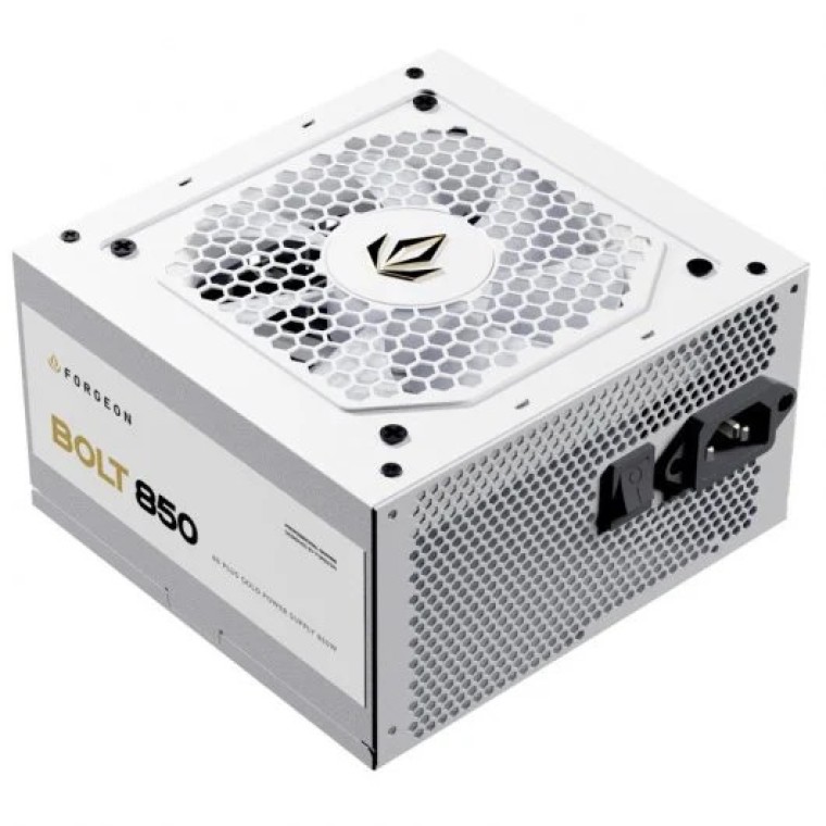 Forgeon Bolt PSU 850W 80+ Gold Full Modular Fuente de Alimentación Blanca